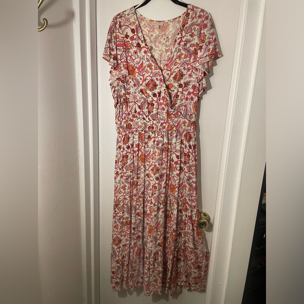 Pink Patterned Dress